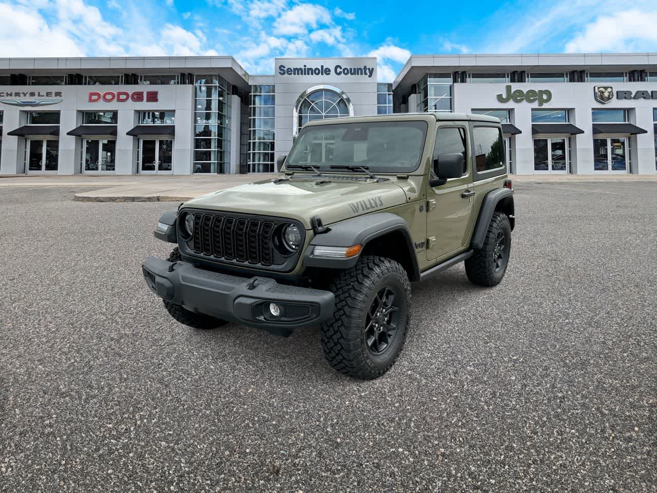 2026 Jeep Wrangler WRANGLER 2-DOOR WILLYS in 41 Exterior Paint — front three-quarter view