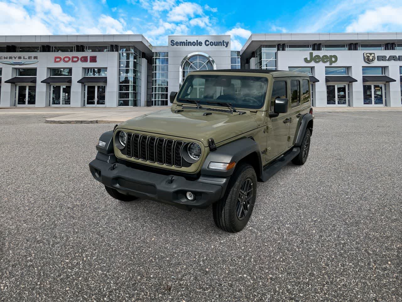 2026 Jeep Wrangler WRANGLER 4-DOOR SPORT S in 41 Exterior Paint — front three-quarter view