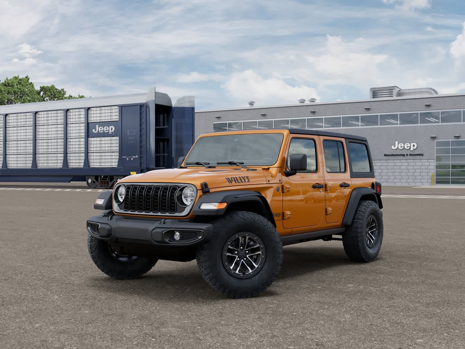 2026 Jeep Wrangler WRANGLER 4-DOOR WILLYS in Goldilocks Exterior Paint — front three-quarter view