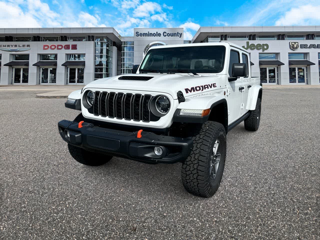 2026 Jeep Gladiator GLADIATOR MOJAVE X 4X4 in Bright White Clear-Coat Exterior Paint — front three-quarter view