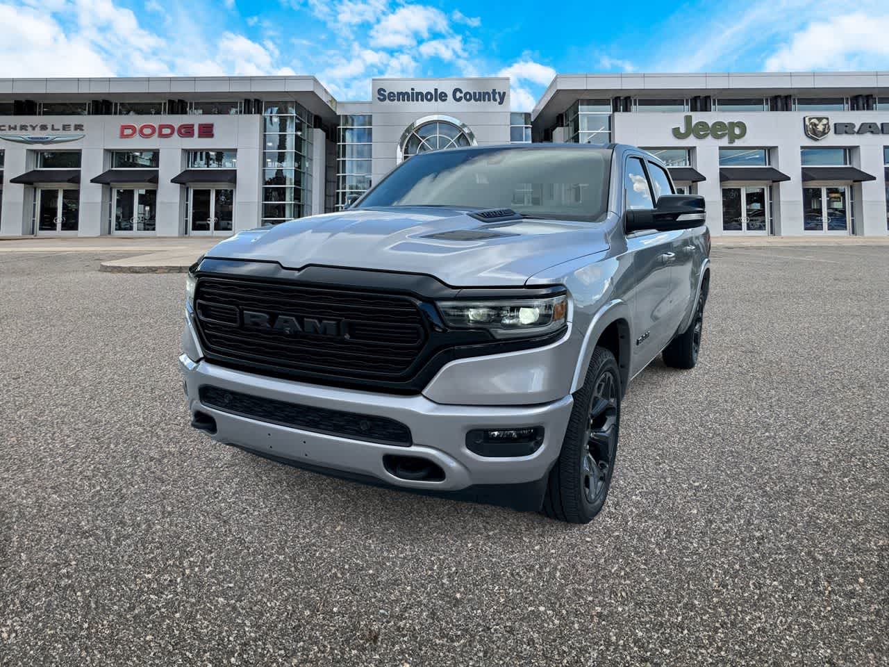 2022 RAM 1500 Limited in Billet Silver Metallic Clearcoat — front three-quarter view