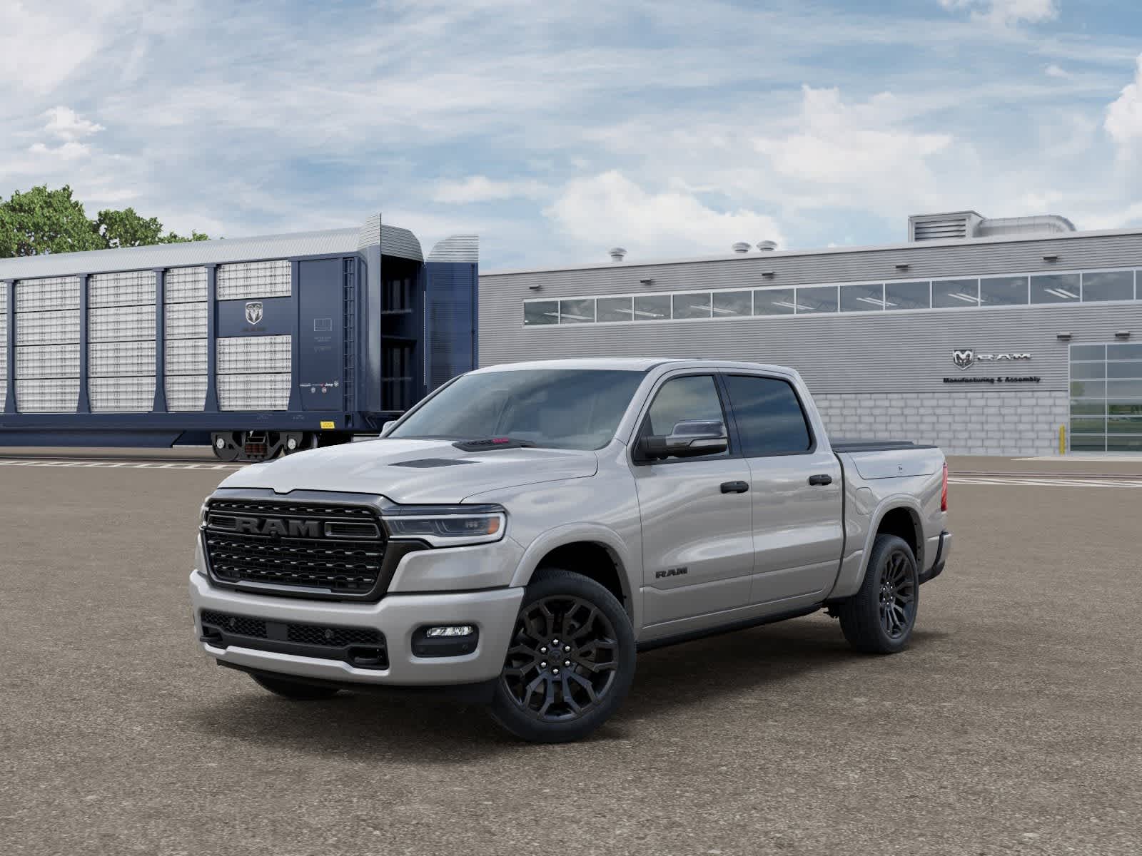 2026 RAM Ram 1500 RAM 1500 LIMITED CREW CAB 4X4 5'7' BOX in Silver Zynith Exterior Paint — front three-quarter view