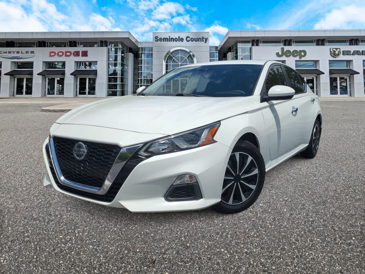 2021 Nissan Altima S FWD in Glacier White — front three-quarter view