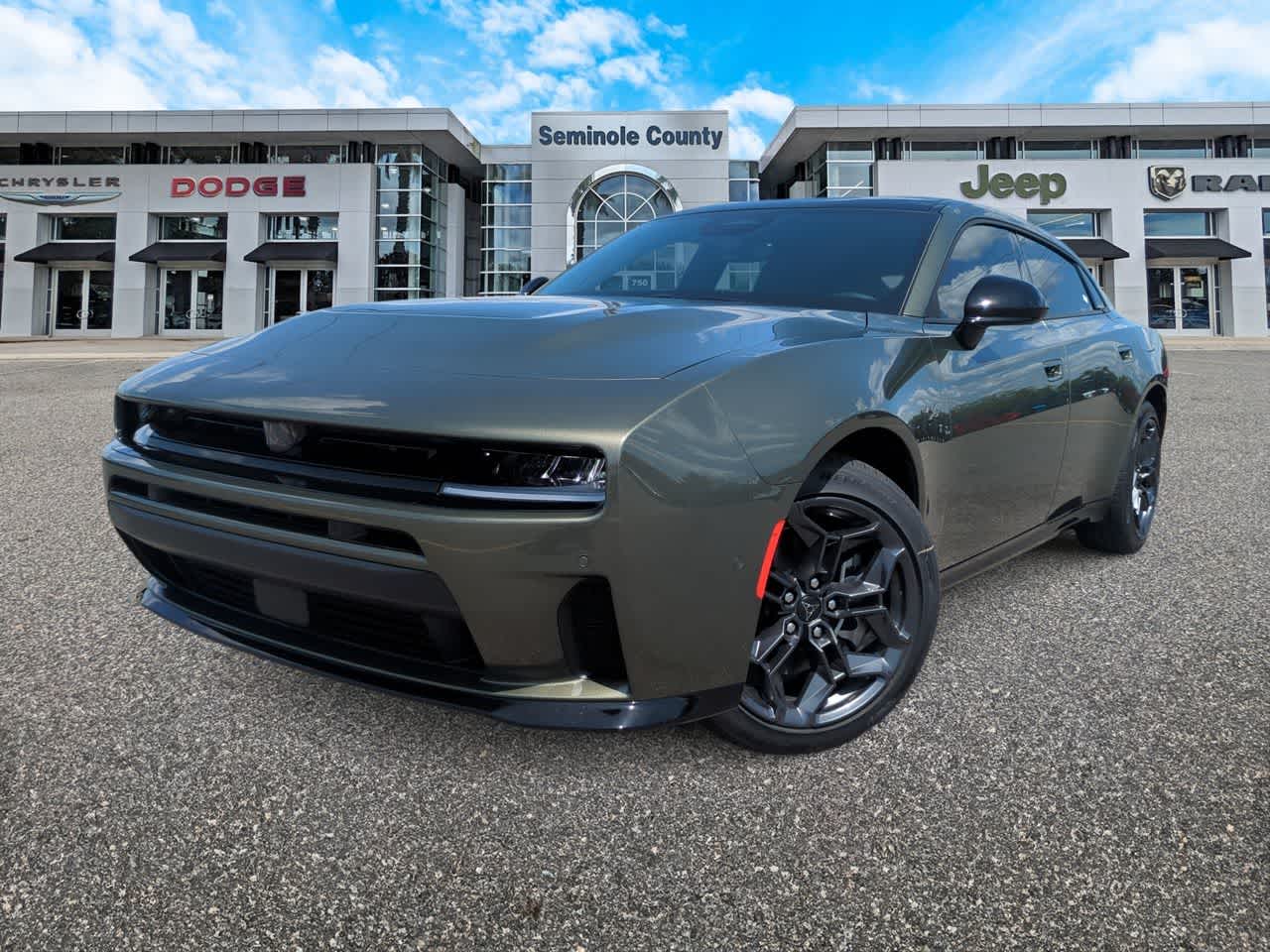 2026 Dodge Charger CHARGER R/T 4-DOOR AWD in Green Machine Exterior Paint — front three-quarter view