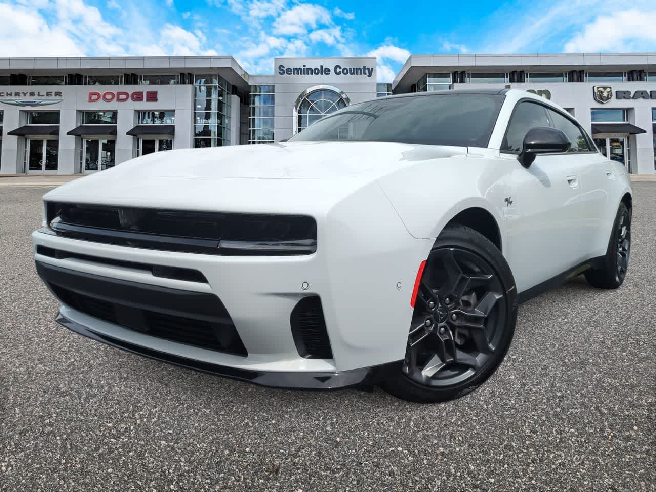 2026 Dodge Charger CHARGER R/T 4-DOOR AWD in White Knuckle Exterior Paint — front three-quarter view