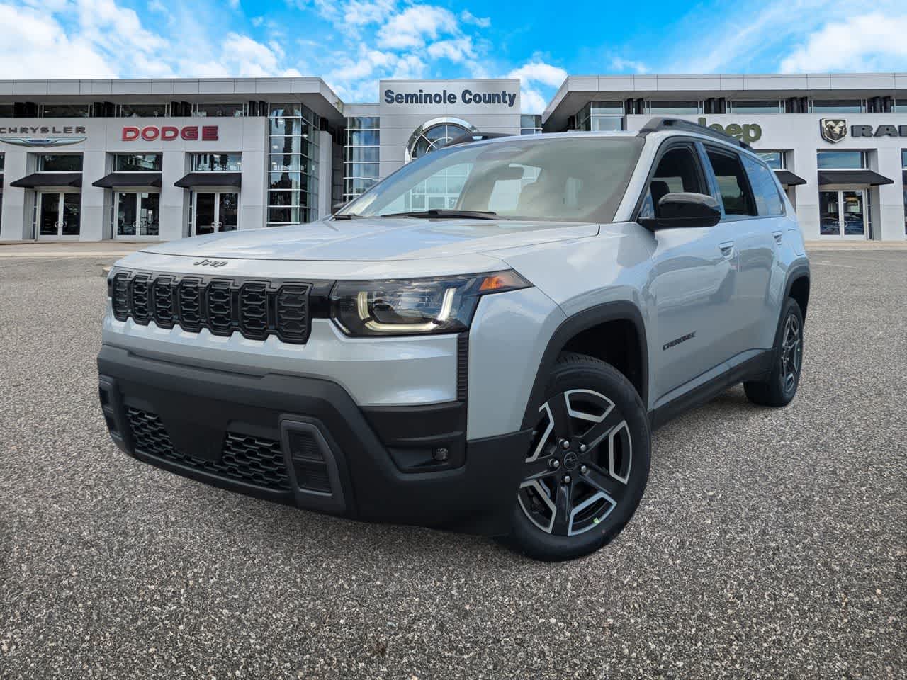 2026 Jeep Cherokee CHEROKEE LAREDO 4X4 in Silver Zynith Clear-Coat Exterior Paint — front three-quarter view