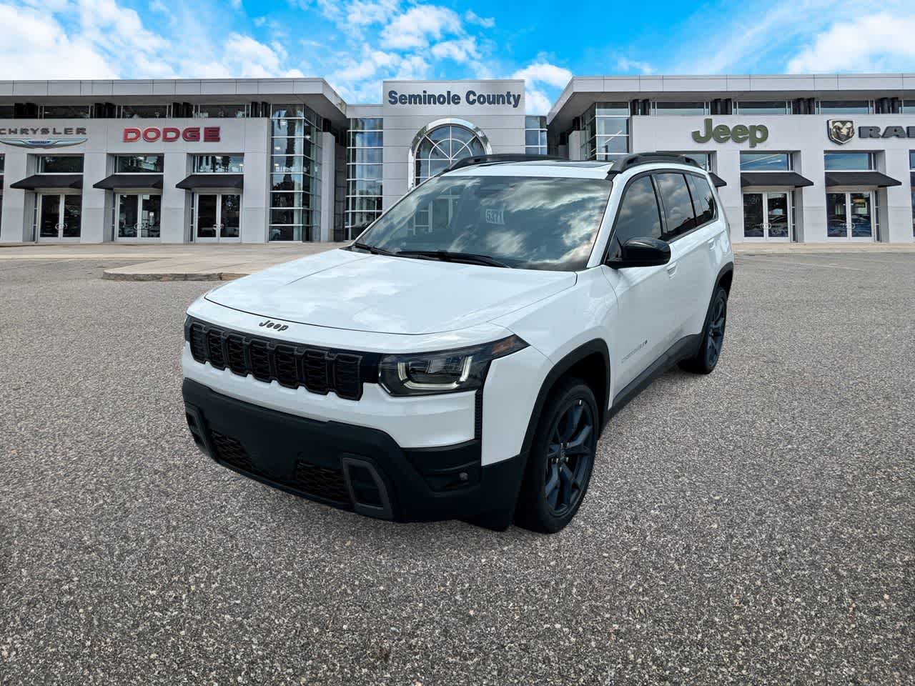 2026 Jeep Cherokee CHEROKEE 85TH ANNIVERSARY EDITION 4X4 in Bright White Clear-Coat Exterior Paint — front three-quarter view