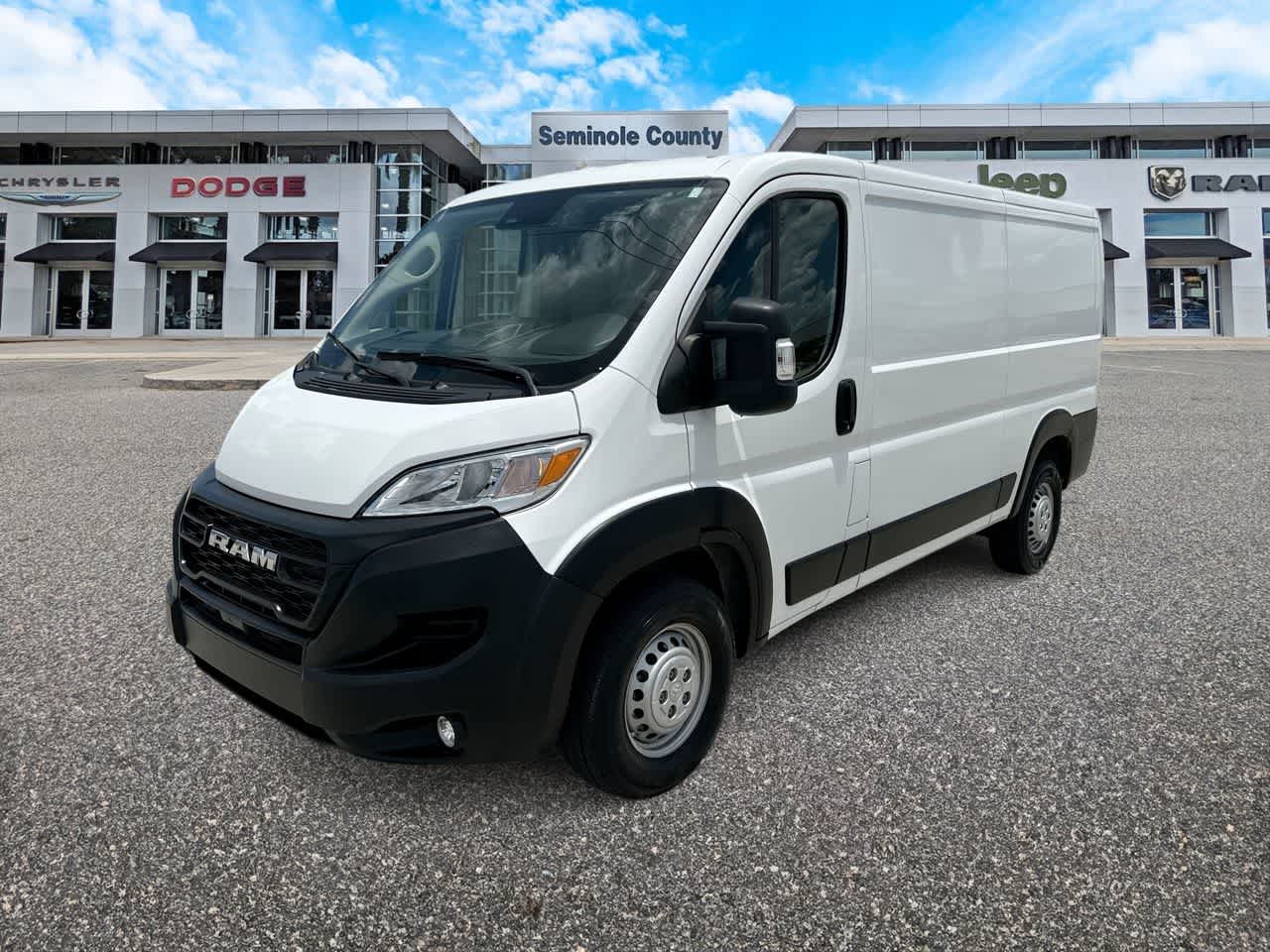 2025 RAM ProMaster 2500 Cargo Van Tradesman Low Roof 136' WB w/Pass Seat in Bright White Clearcoat — front three-quarter view