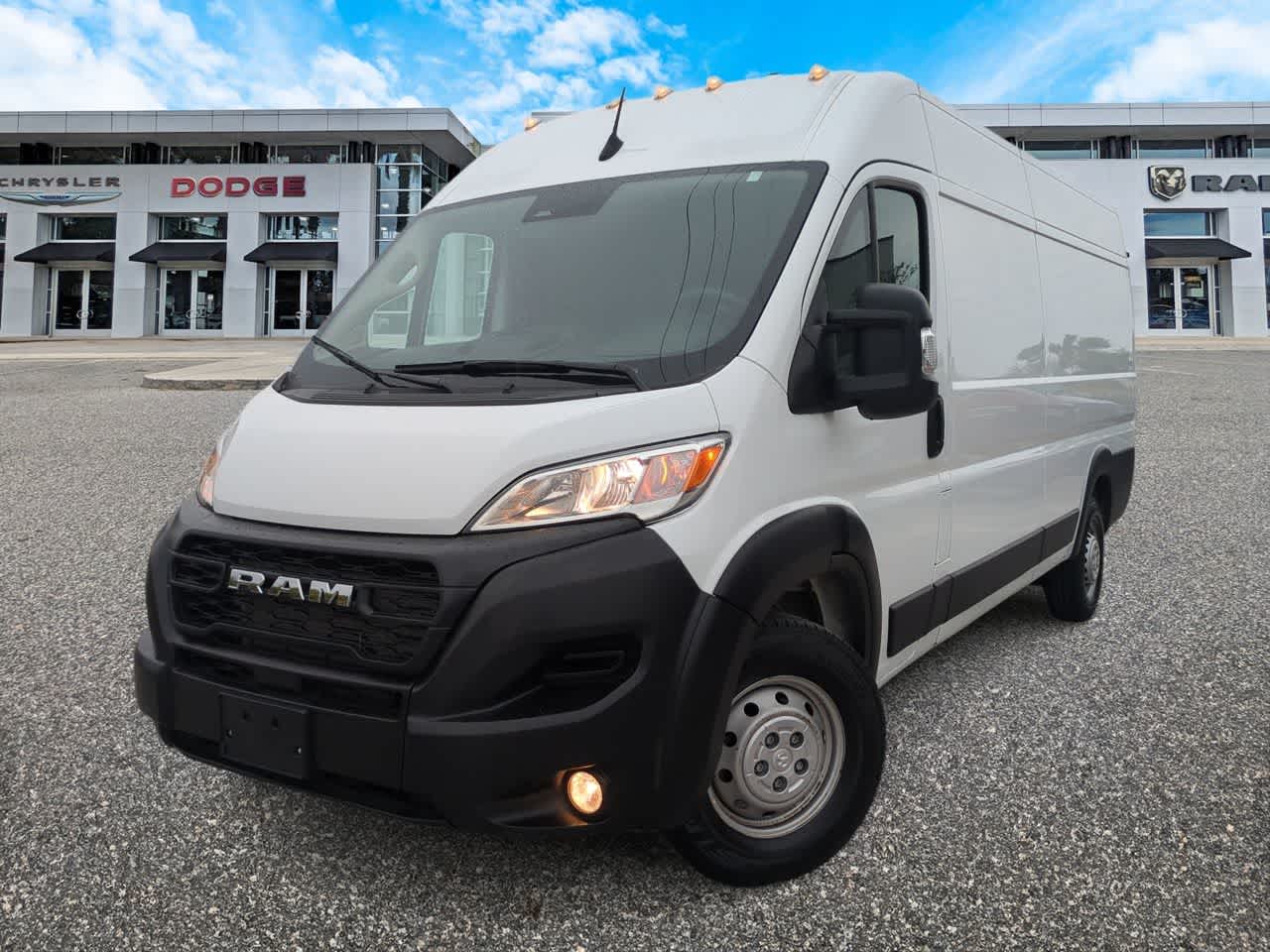 2025 RAM ProMaster 3500 Cargo Van Tradesman High Roof 159' WB EXT in Bright White Clearcoat — front three-quarter view