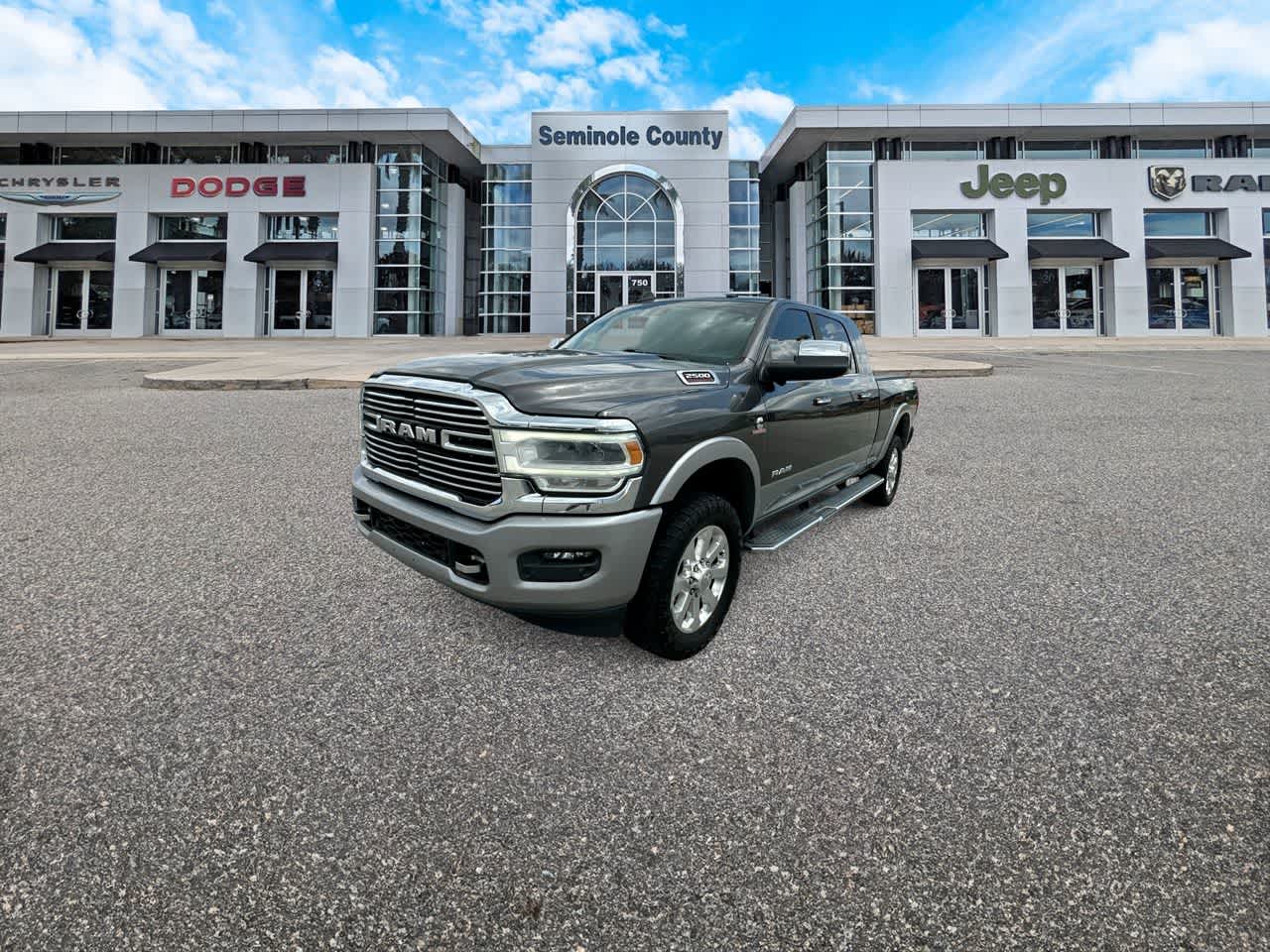 2021 RAM 2500 Laramie in Granite Crystal Metallic Clearcoat — front three-quarter view