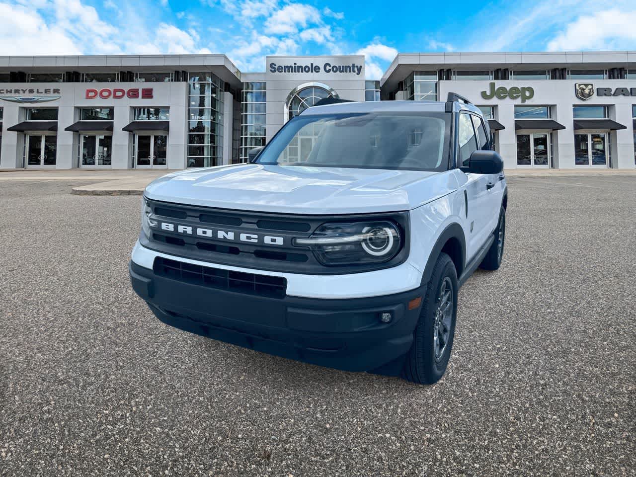 2022 Ford Bronco Sport Big Bend in Oxford White — front three-quarter view