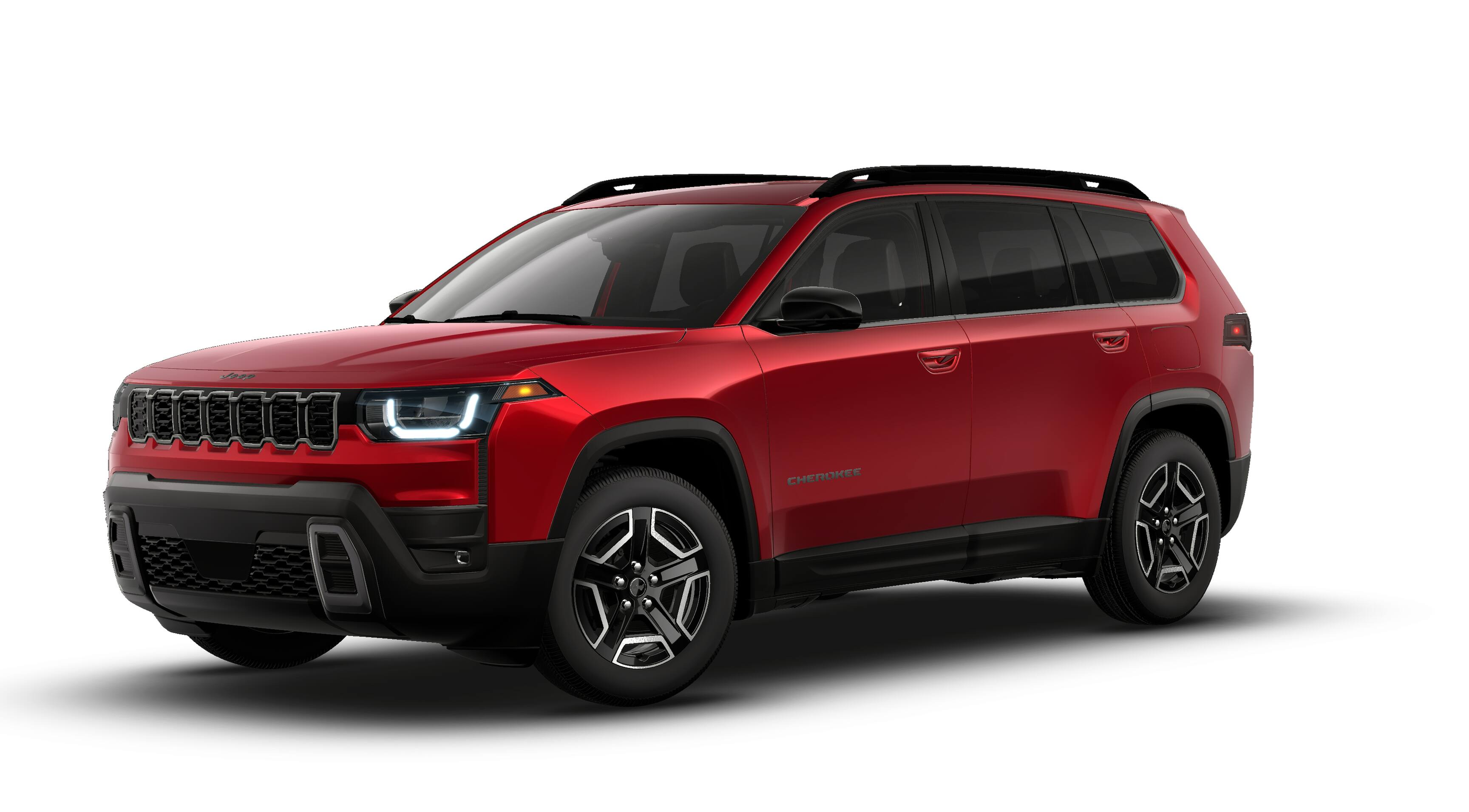 2026 Jeep Cherokee CHEROKEE LIMITED 4X4 in Red Hot Pearlcoat — front three-quarter view